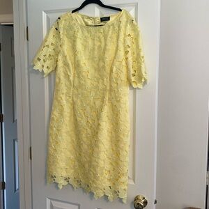 Yellow flower cut out dress